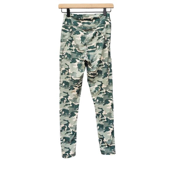 Ivory Ella Esma Camo Legging Elephant Print - Green Women's Size Small - Picture 8 of 16